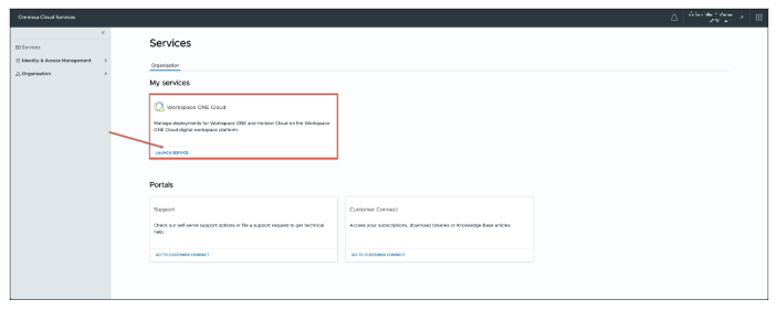 Workspace ONE cloud service
