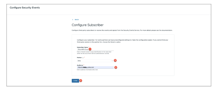 Configure Subscriber