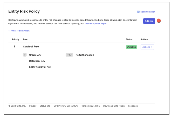 Entity Risk Policy
