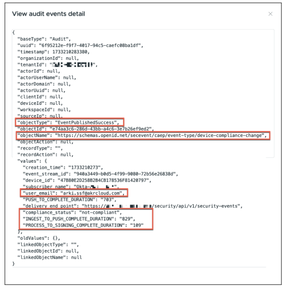 Audit Event Details