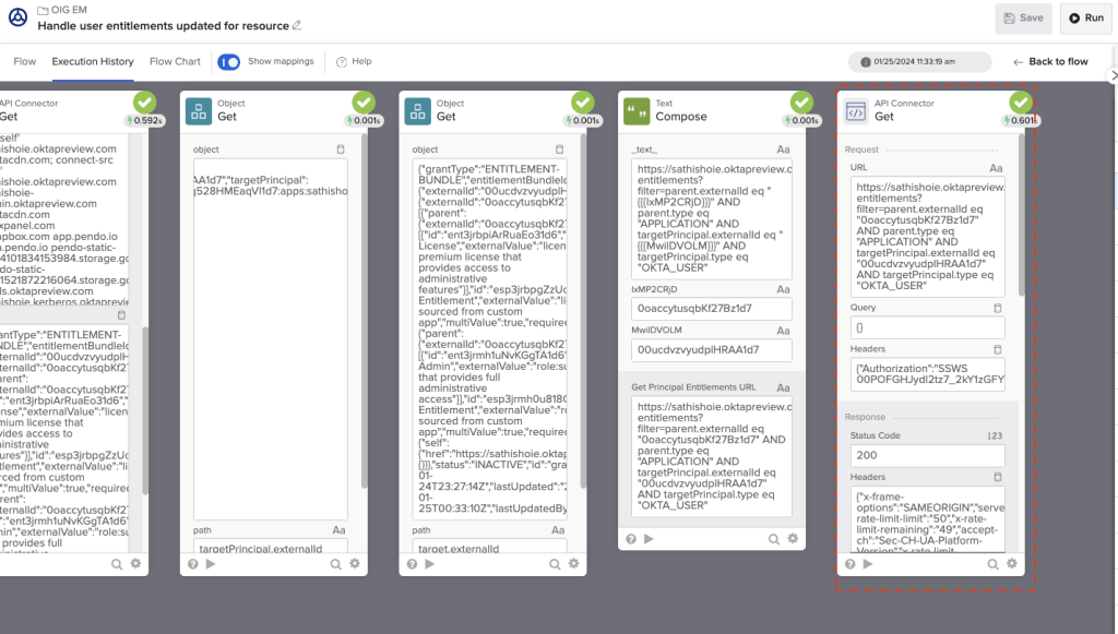 flow execution history