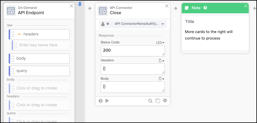 API Close at beginning of flow