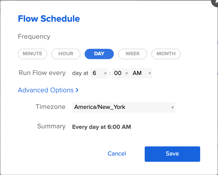 Flow Schedule