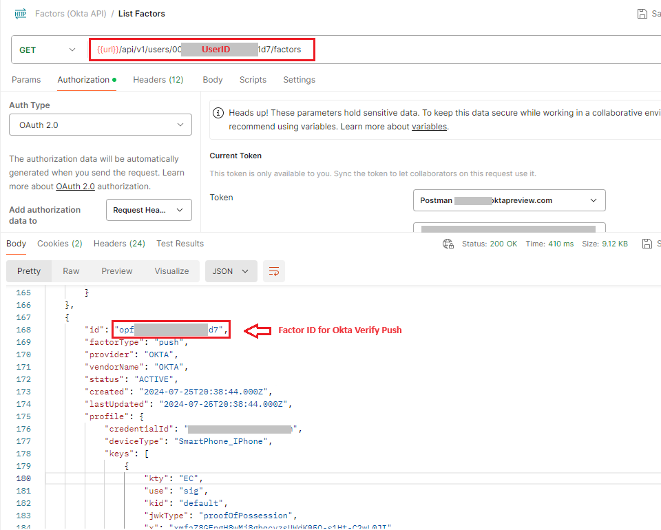 Factor ID for Okta Verify Push