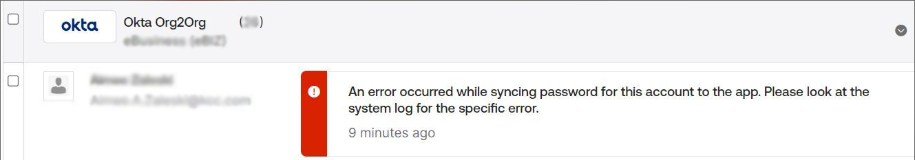 Error message
