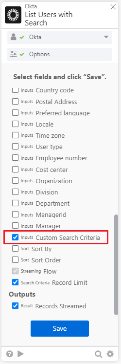 Choose Fields