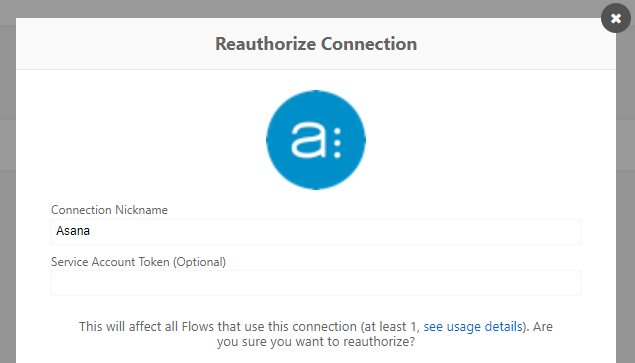 Asana Reauth