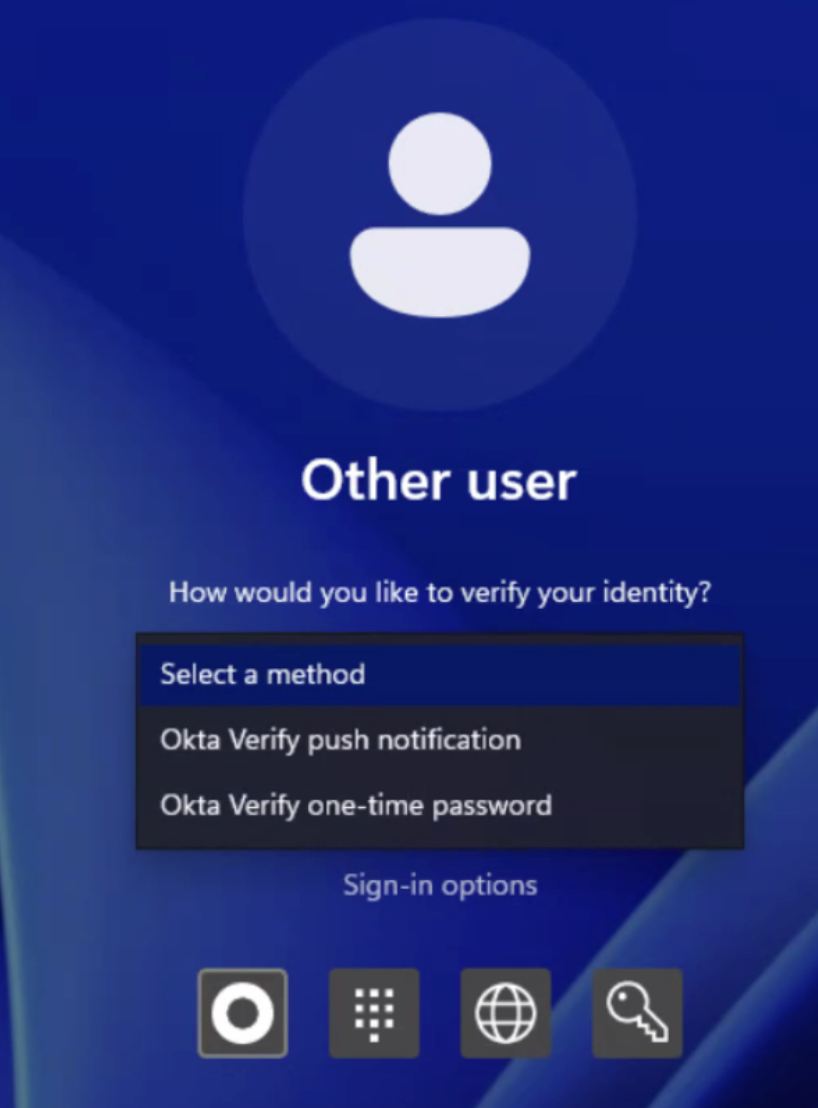 Missing Security key (USB) option