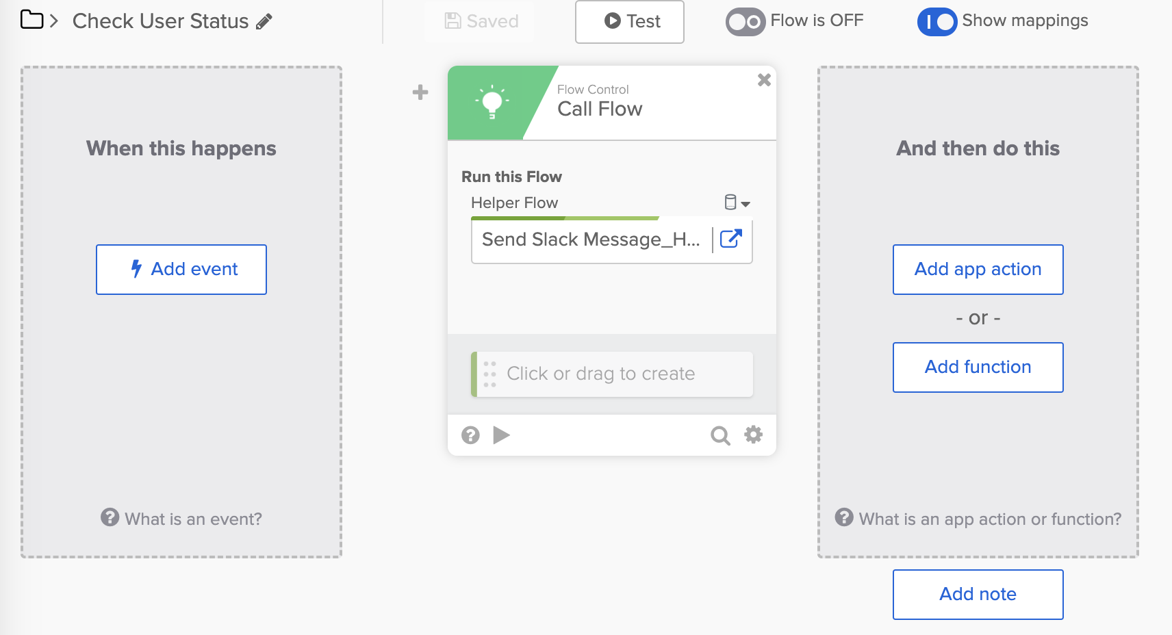 A flow calling a helper flow