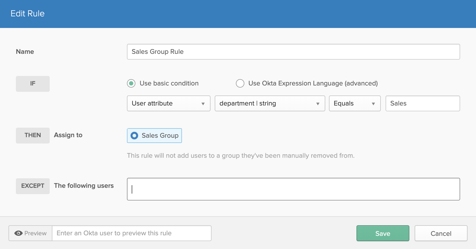Group rule