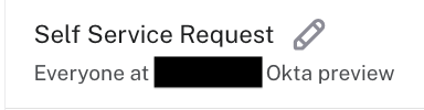 Self Service Request