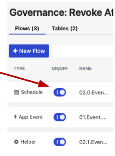 Enable the flows