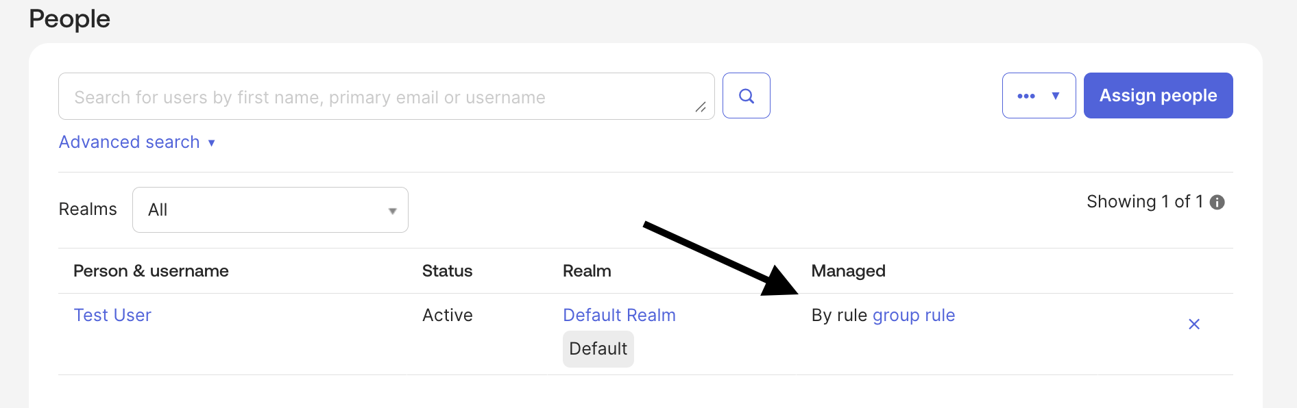 user added by rule
