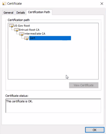 certificate uploaded to Okta