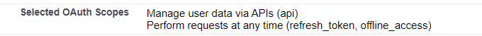 OAuth scopes
