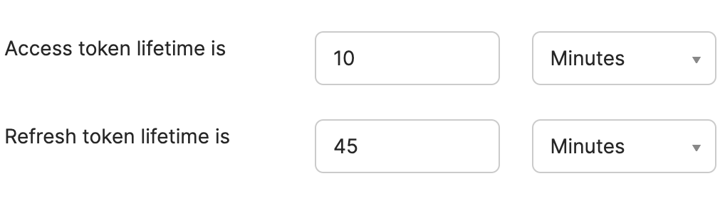 access token lifetime