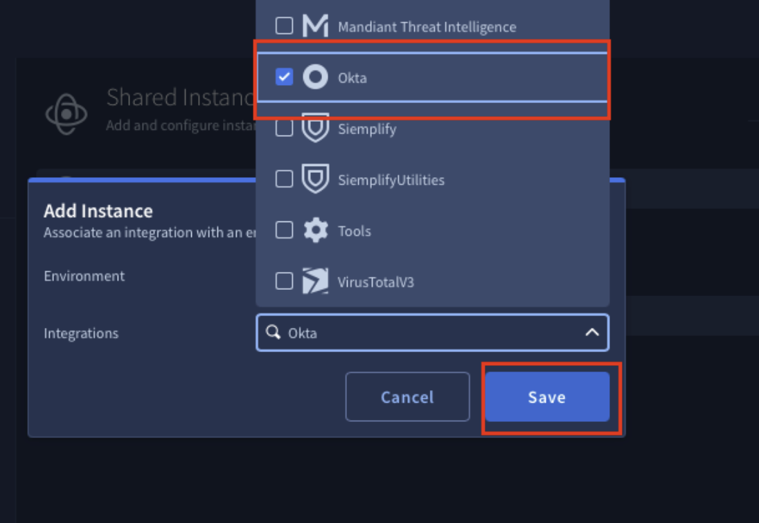 add Okta instance