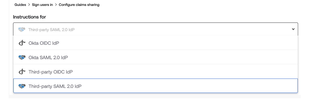 Instructions for&nbsp;dropdown option