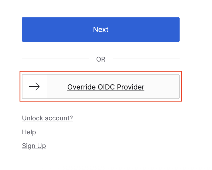 Override OIDC Provider