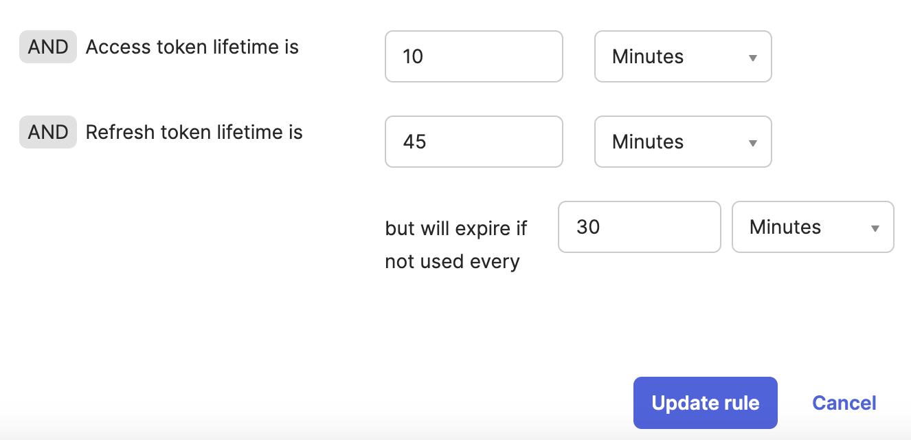 Refresh token lifetime