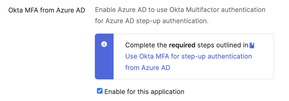 Use Okta MFA for Azure AD