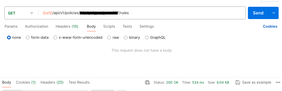 GET API call to get the routing rule IDs