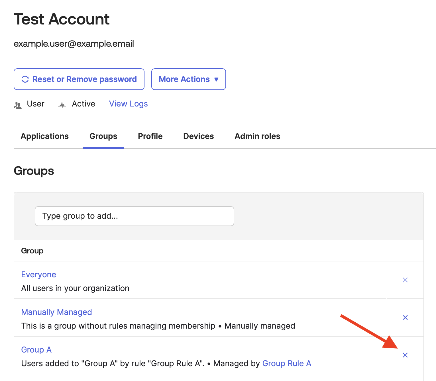 Group membership removed from User profile page