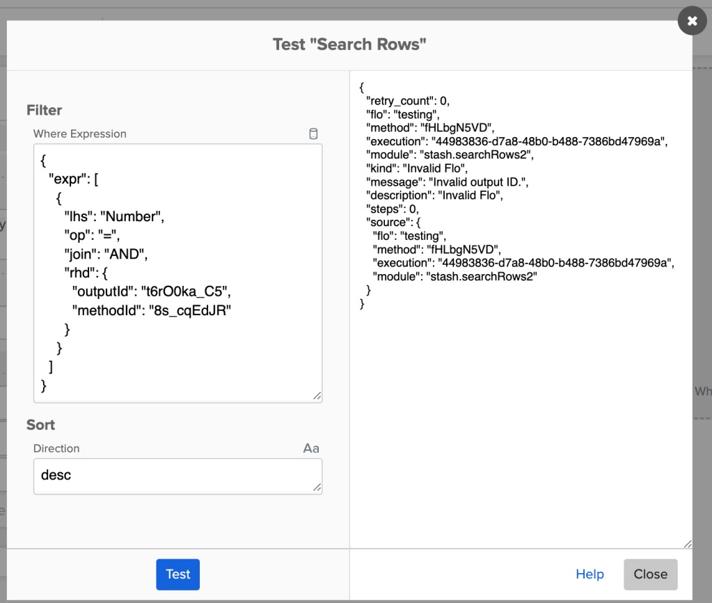 Search Rows