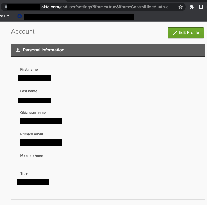Personal information