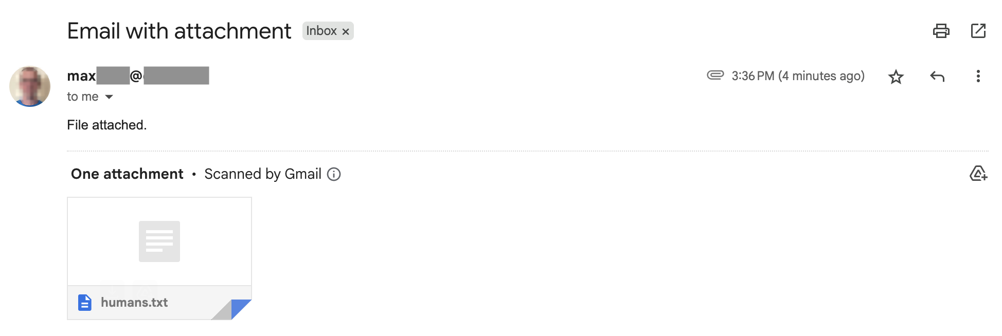 Email with an attachment