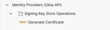 Generate Certificate request