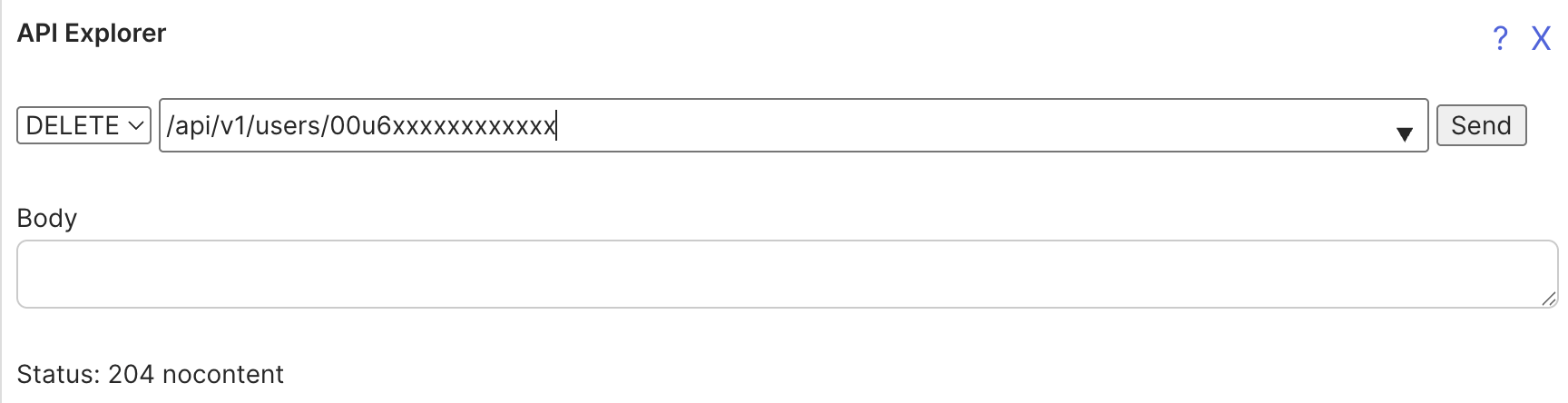 successful deletion