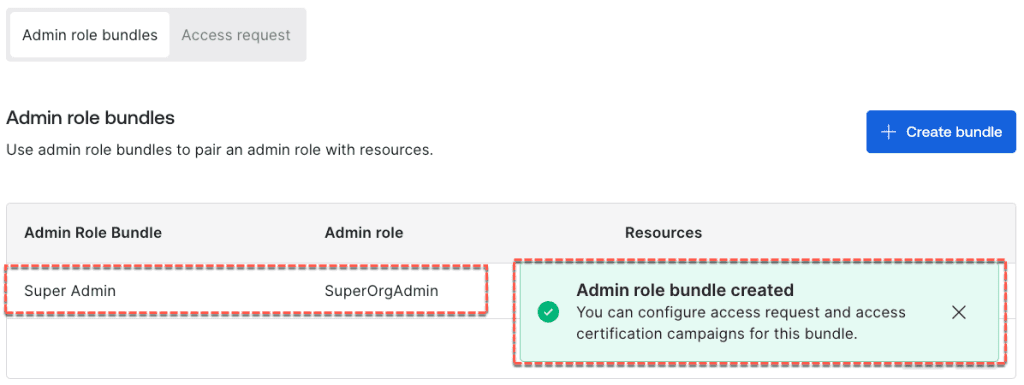 Admin role bundles