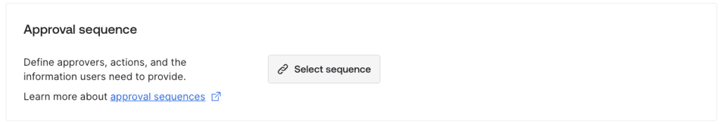 Approval sequence