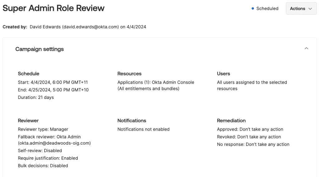 Super admin role review