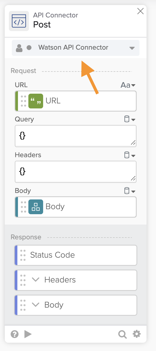 workflows watson api connector