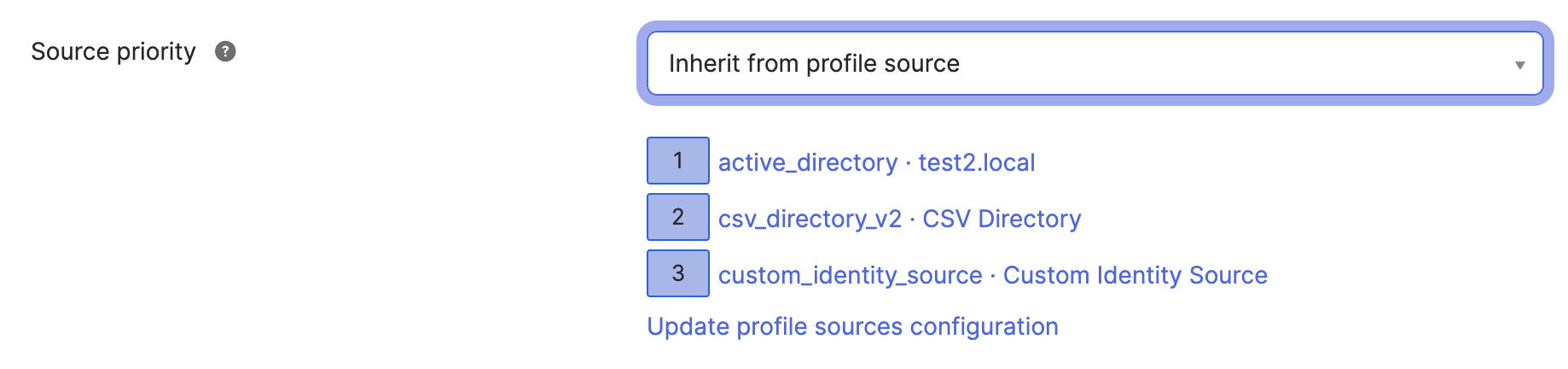 Source Priority