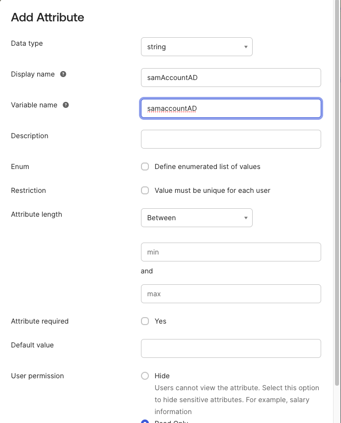 Add attribute