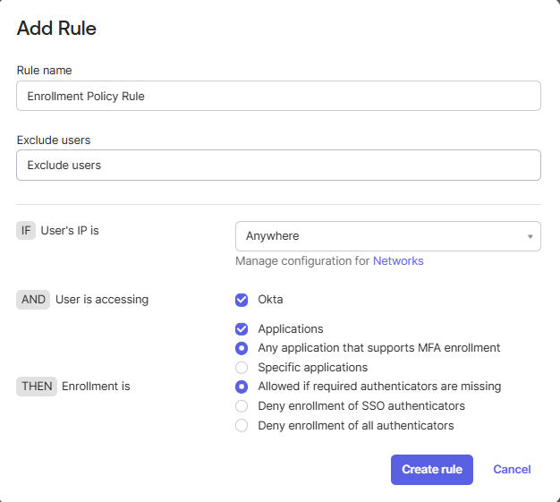 OIE Enrollment Policy Rule