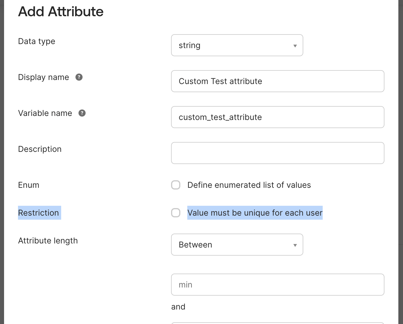 Add attribute