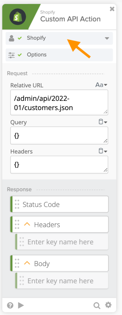 Custom API Action&nbsp;card