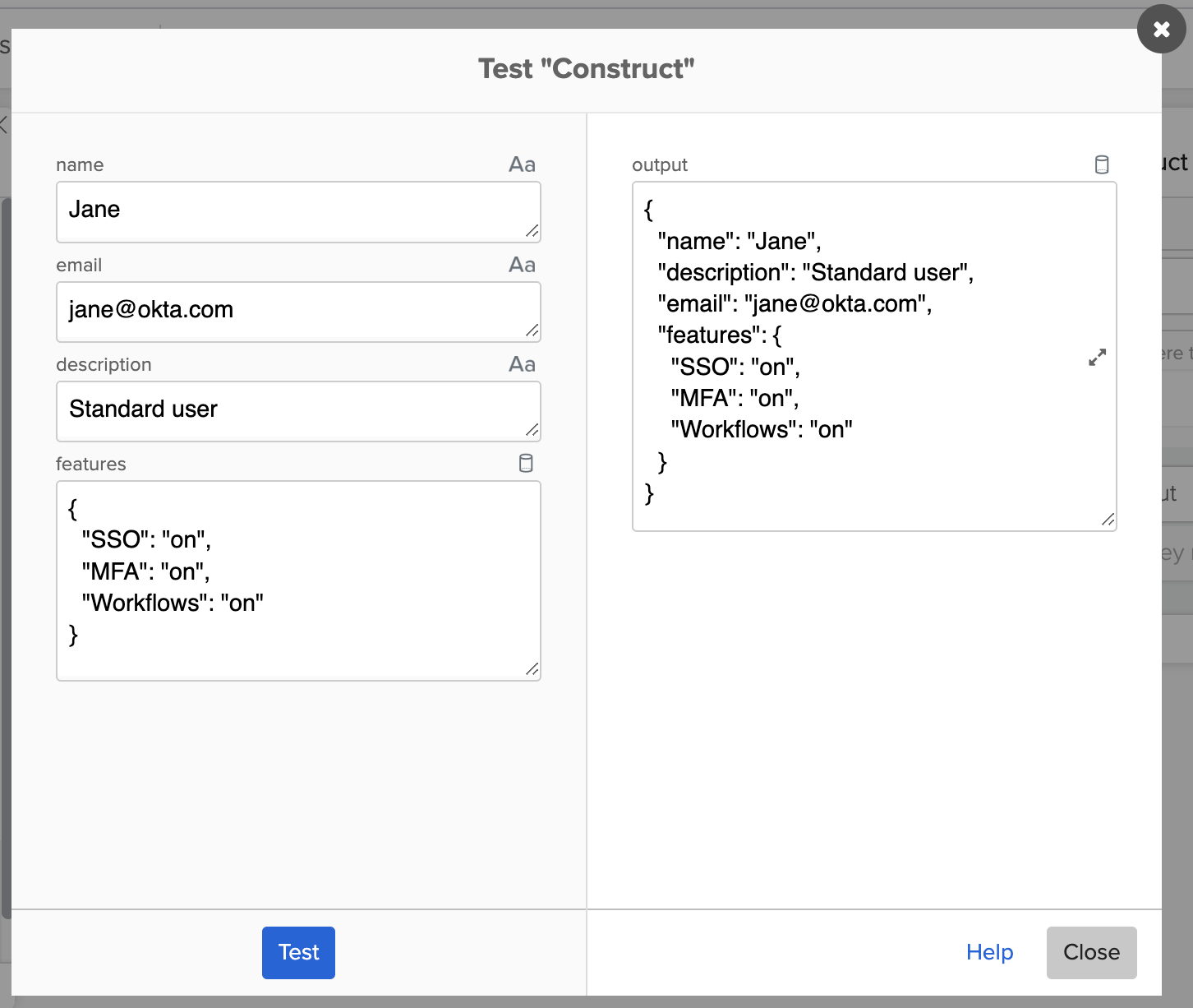 JSON object