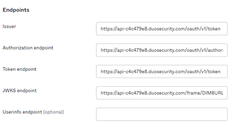 Endpoint config