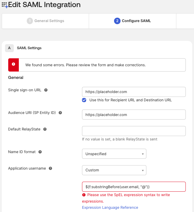 SAML integration