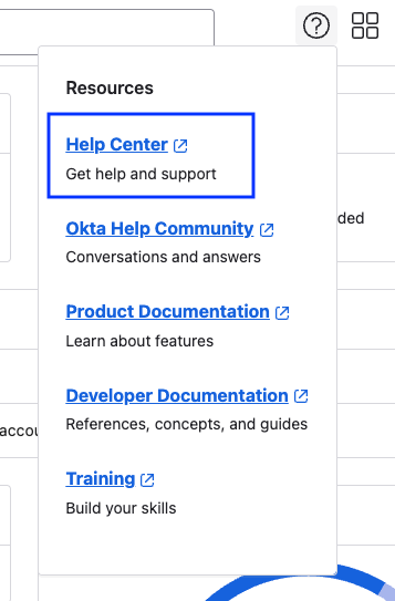 Okta管理者Help Centerのリンク