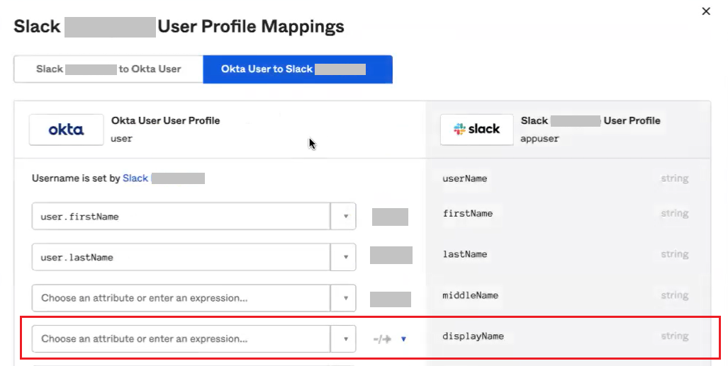 Okta User to Slack mapping
