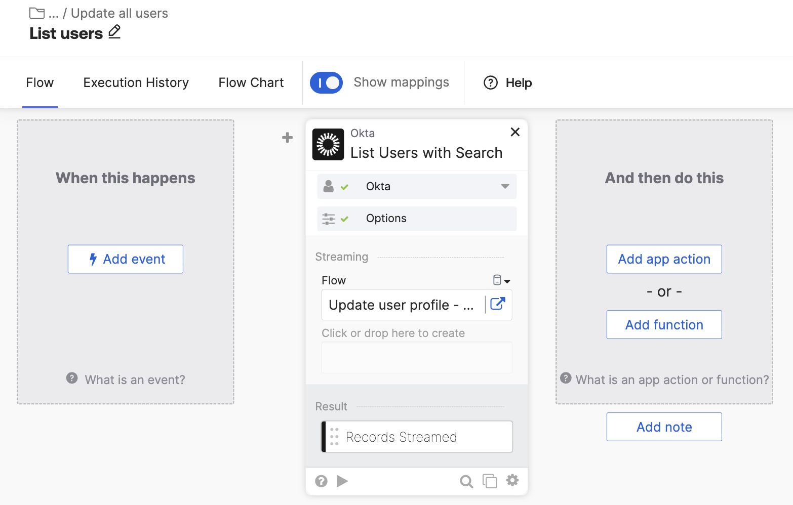 List users flow