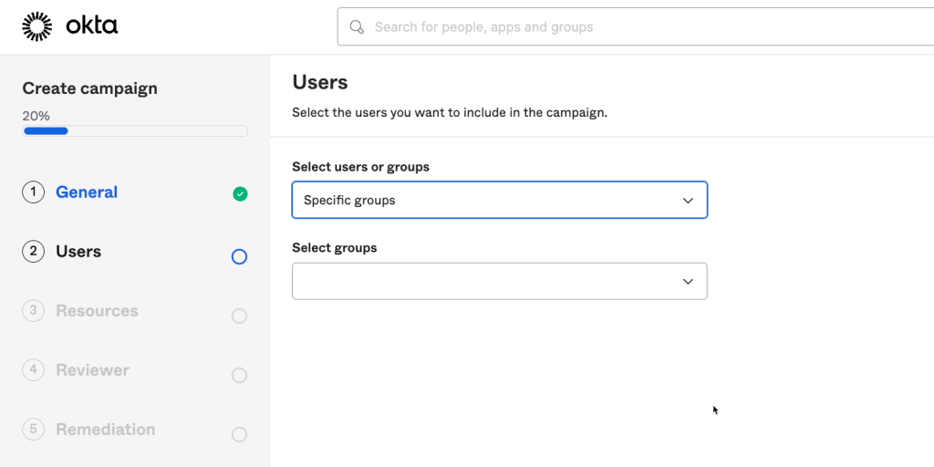 Users selection