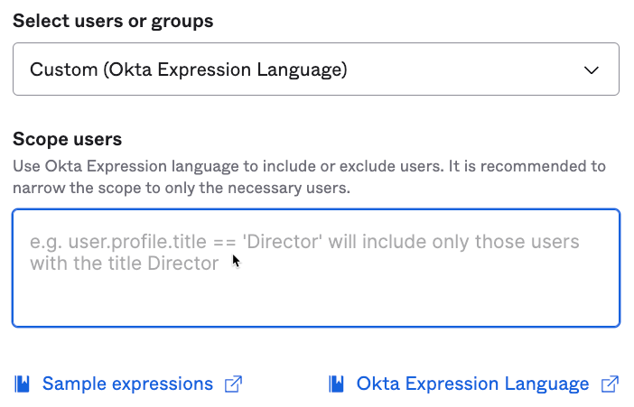 Select users or group
