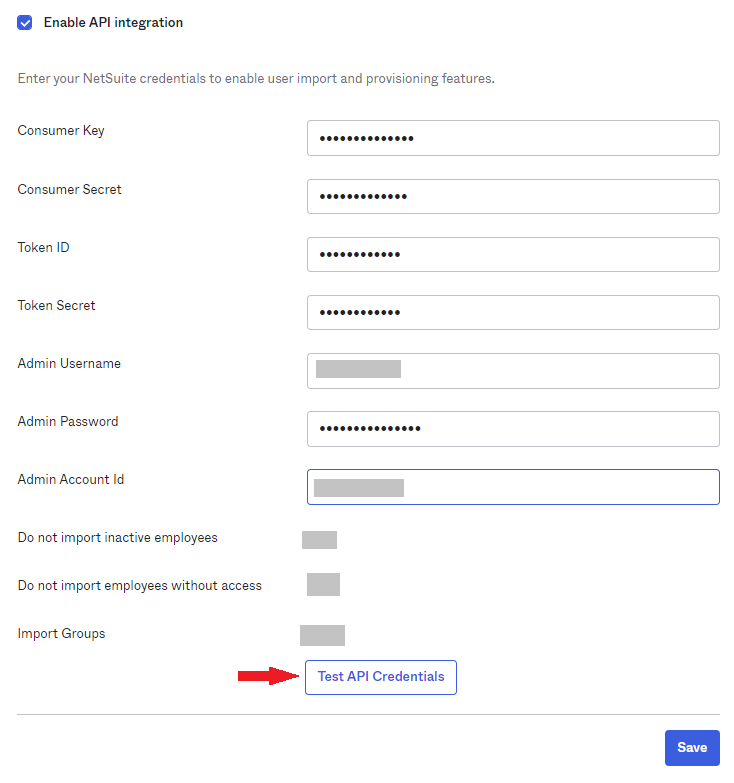 Enable API integration